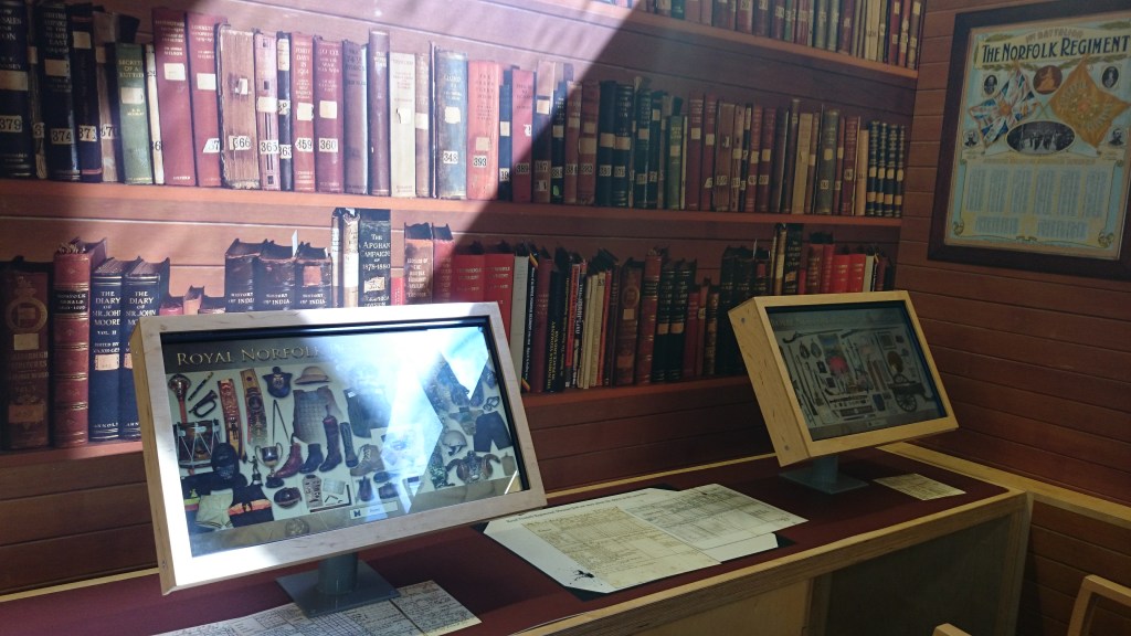 Touchscreens in the Regimental Museum section at Norwich Castle
