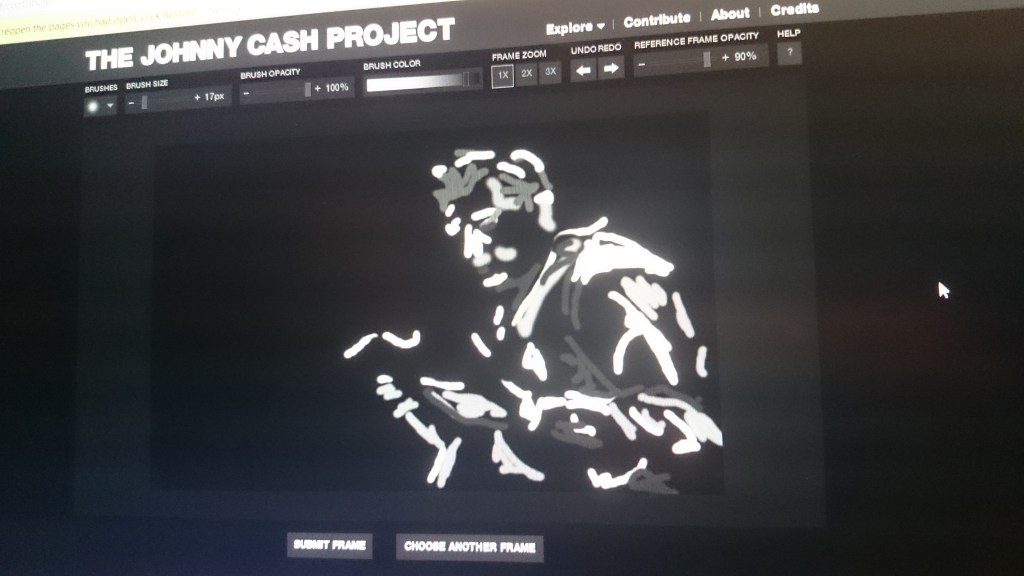 My frame for the Johnny Cash Project